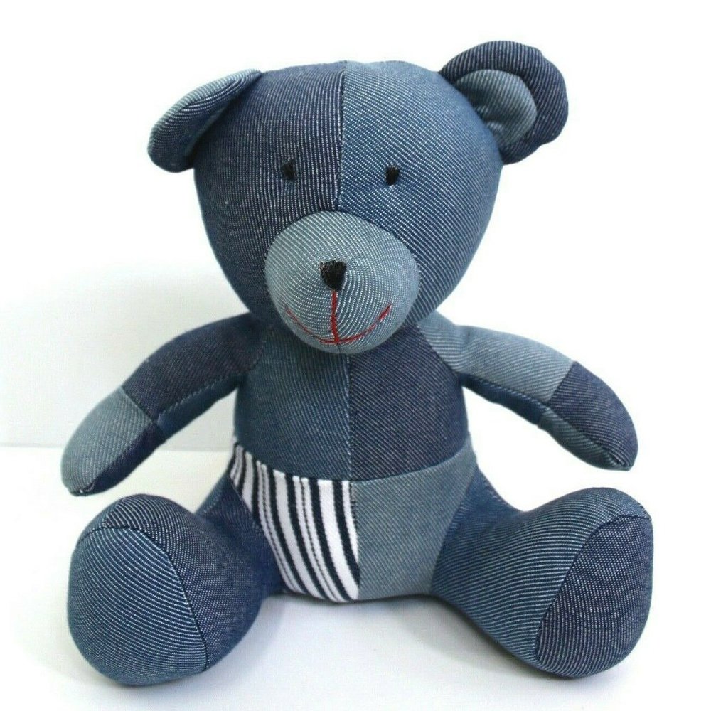 Levi's x Target Blue Patchwork Teddy Bear Stuffed Animal Toy 10"
